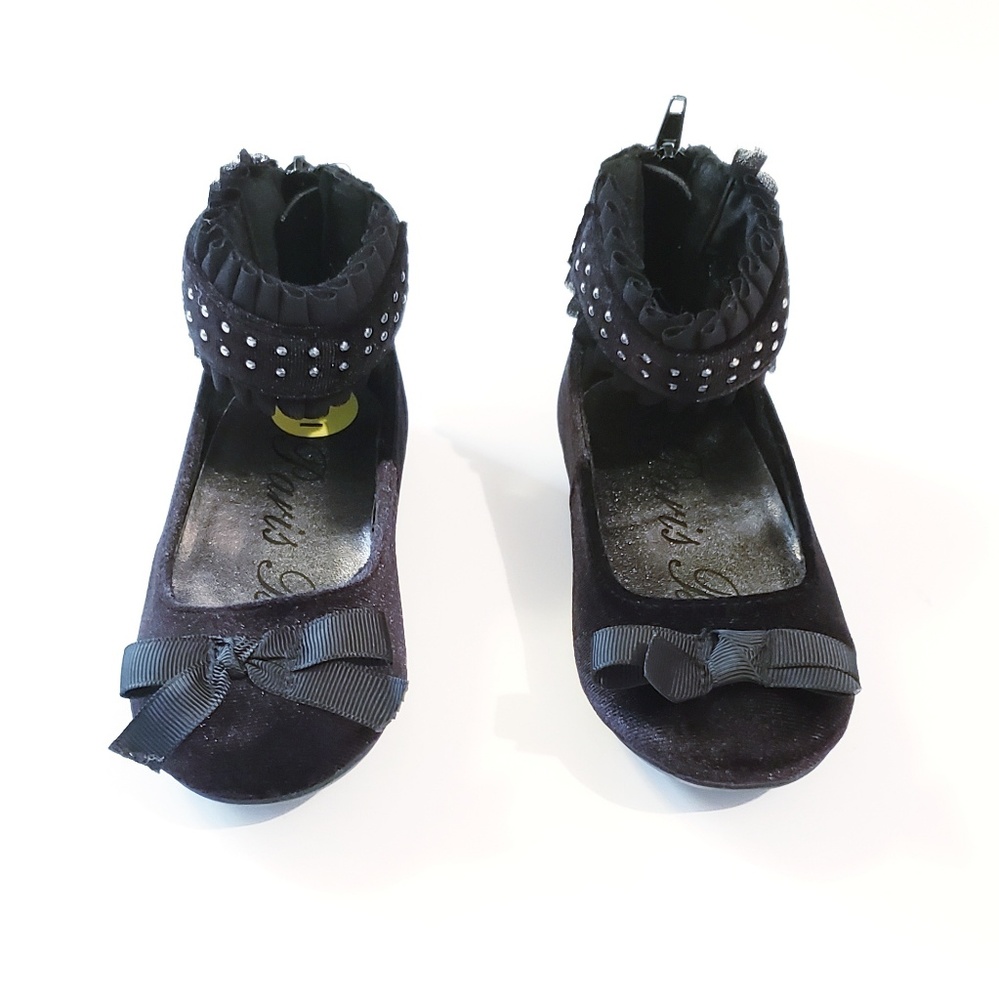 NWOT Toddler Girls Black Paris Blues Dress Shoes